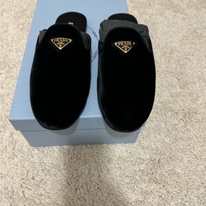 Prada velvet mules